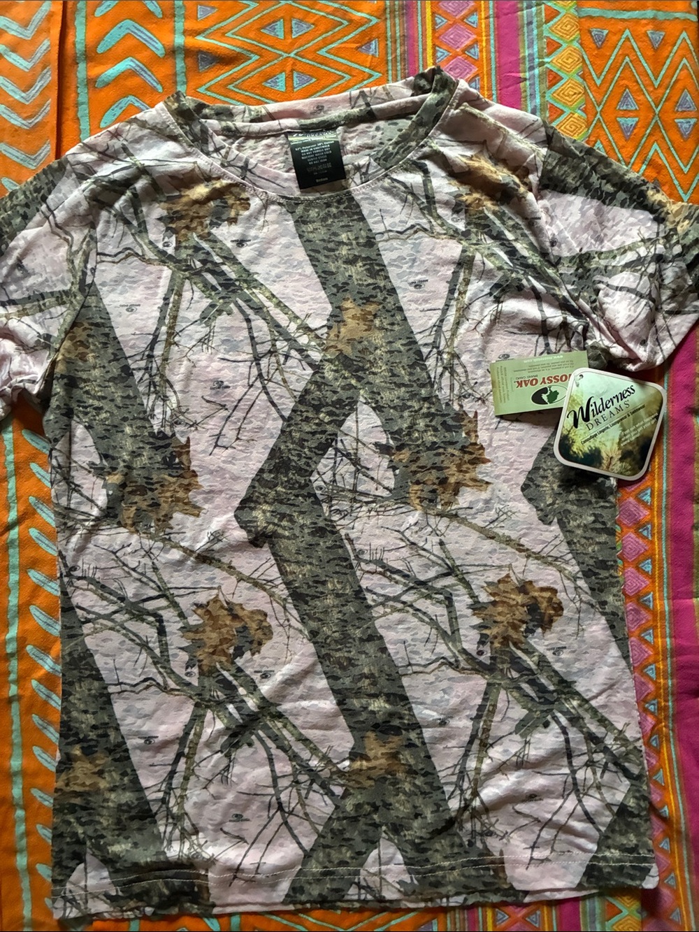 Wilderness Dreams Pink Mossy Pak Camouflage Short Sleeve Tee